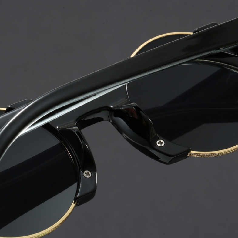 Crimson Round Sunglasses